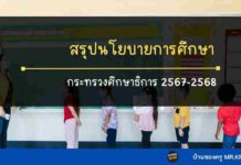 สรุปนโยบายการศึกษาของกระทรวงศึกษาธิการ 2567-2568 นโยบายการศึกษาของกระทรวงศึกษาธิการ 2567-2568