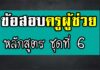 ข้อสอบ หลักสูตรและการพัฒนาหลักสูตร ชุดที่ 6 ข้อสอบหลักสูตร ชุดที่ 6