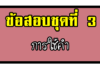 ข้อสอบการคิดวิเคราะห์เชิงภาษา | การใช้คำ ชุดที่ 3 การใช้คำ3