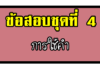 ข้อสอบการคิดวิเคราะห์เชิงภาษา |การใช้คำในภาษาไทย ชุดที่ 4 การใช้คำ2