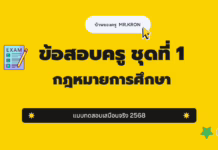 ชุดที่ 1 เก็งข้อสอบ กฎหมายการศึกษา 2568